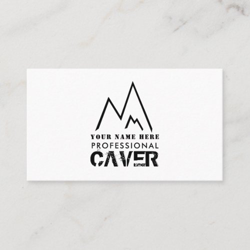 Black Mountain Logo Cave Explorer Sportsperson Business Card