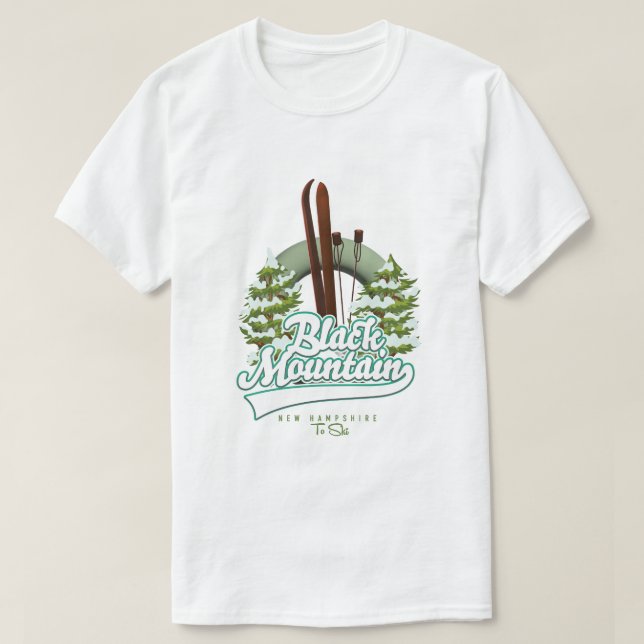 Black Mountain New Hampshire Ski logo. T-Shirt (Design Front)