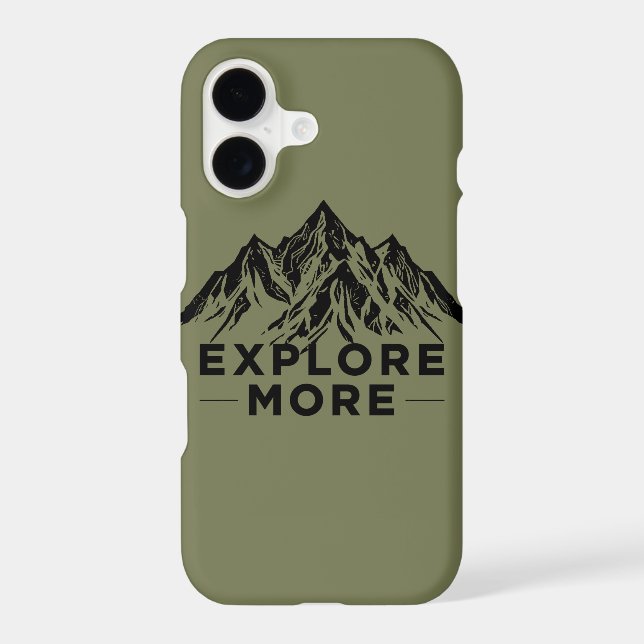 Black Mountain Peak Explore More Moss Hiker Phone iPhone Case (Back)