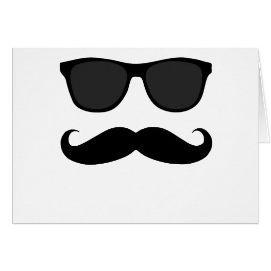 Black Moustache and Sunglasses Humour Gift (Front Horizontal)