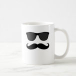 Black Moustache And Sunglasses Humour Gift Coffee Mug at Zazzle