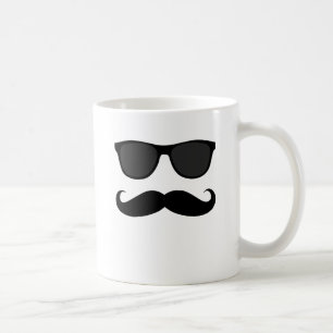 Black Moustache and Sunglasses Humour Gift Coffee Mug
