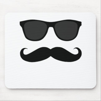 Black Moustache and Sunglasses Humour Gift Mouse Pad