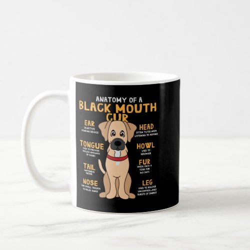 Black Mouth Cur Anatomy Funny Dog Mom Dad Cute Gif Coffee Mug