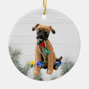 Black Mouth Cur Christmas Ornament