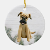 Black Mouth Cur Christmas Ornament