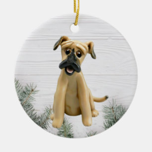 Black Mouth Cur Christmas Ornament