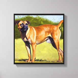 Black Mouth Cur Dog Canvas Print
