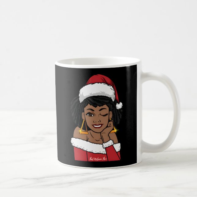 Black Mrs Claus W Afro Winking African American Coffee Mug | Zazzle