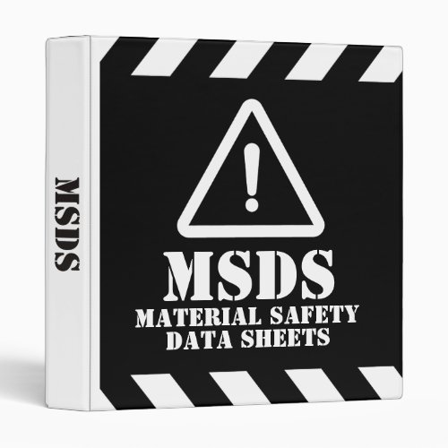 Black MSDS Material Safety Data Sheets Binder