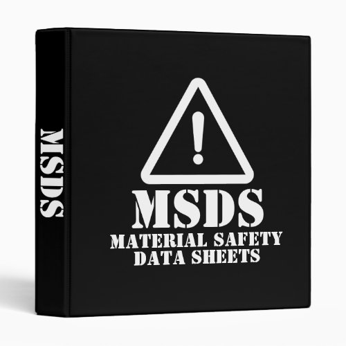 Black MSDS Material Safety Data Sheets Binder