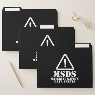 Black MSDS Material Safety Data Sheets File Folder