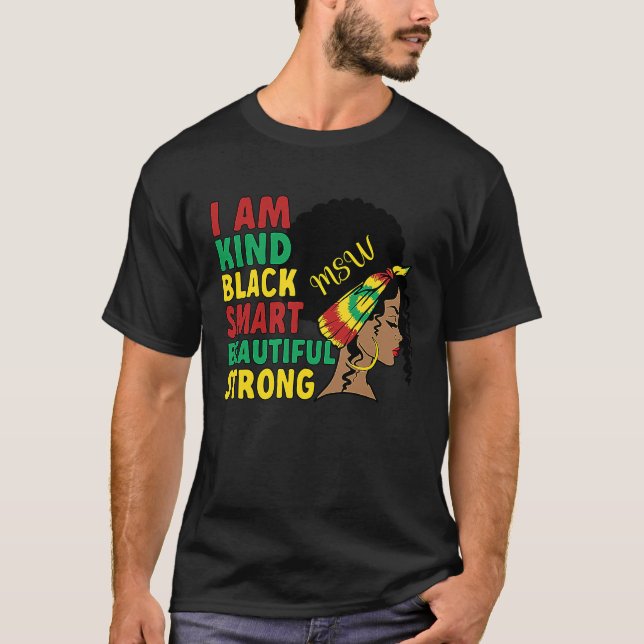 Black MSW African American Master Of Social Work M T-Shirt (Front)