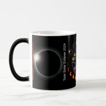 Black Mug With Total Solar Eclipse 2024 by tunguska at Zazzle