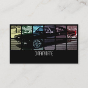 Black Muscle Car in Different Colors Business Card