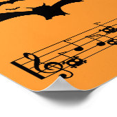 Black Music Bats Design Poster (Corner)