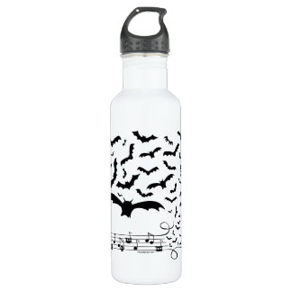 Black Music Bats Design Stainless Steel Water Bottle