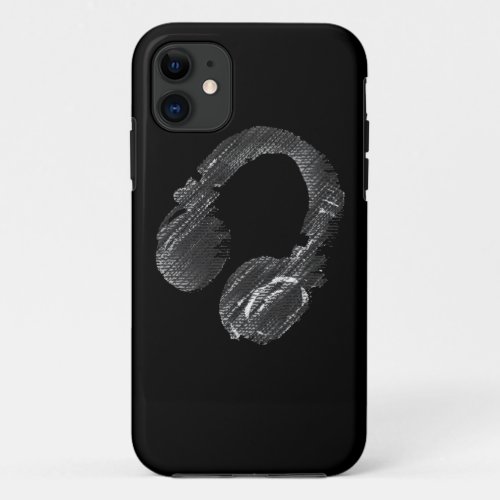 black music deejay headphone iPhone 11 case