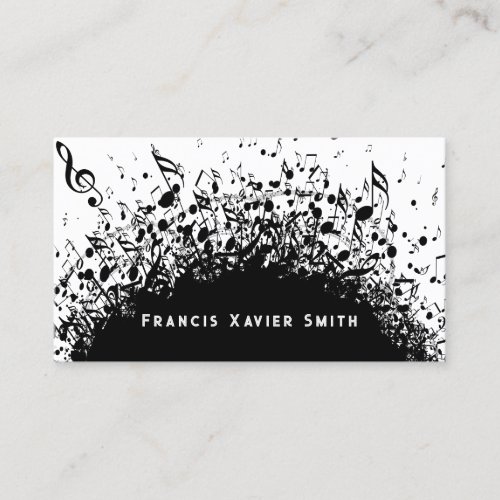 black music explosion background business card