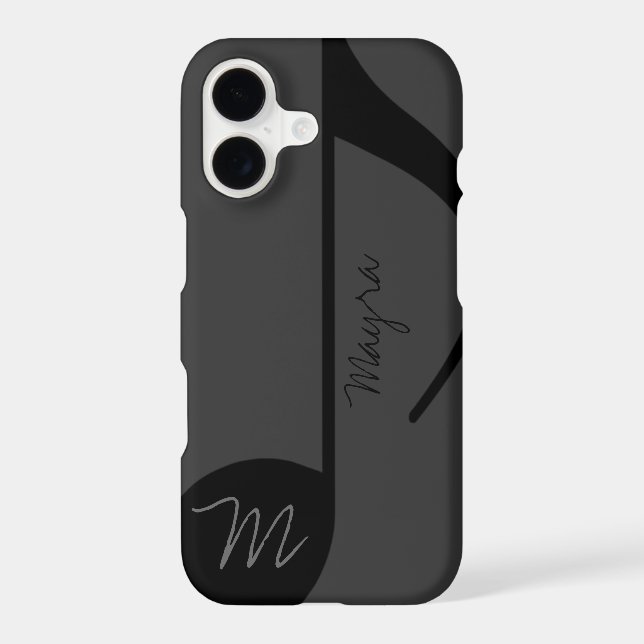 black music-note personalized Case-Mate iPhone case (Back)