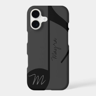 black music-note personalized iPhone 17 case