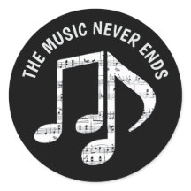 Black Music Notes Sticker Set