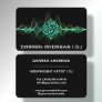 Black | Music QR Code Soundwave  Business Card