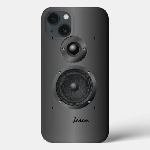 Black Music Sound Speaker iPhone 13 Case