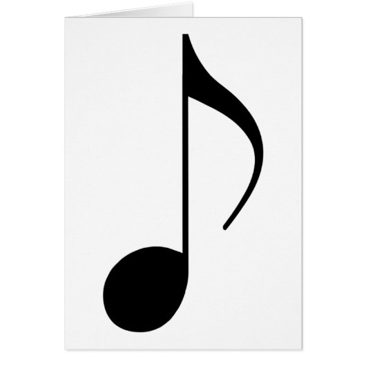 black musical-note cards (Front)