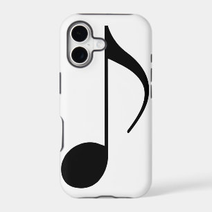 black musical-note iPhone 17 case
