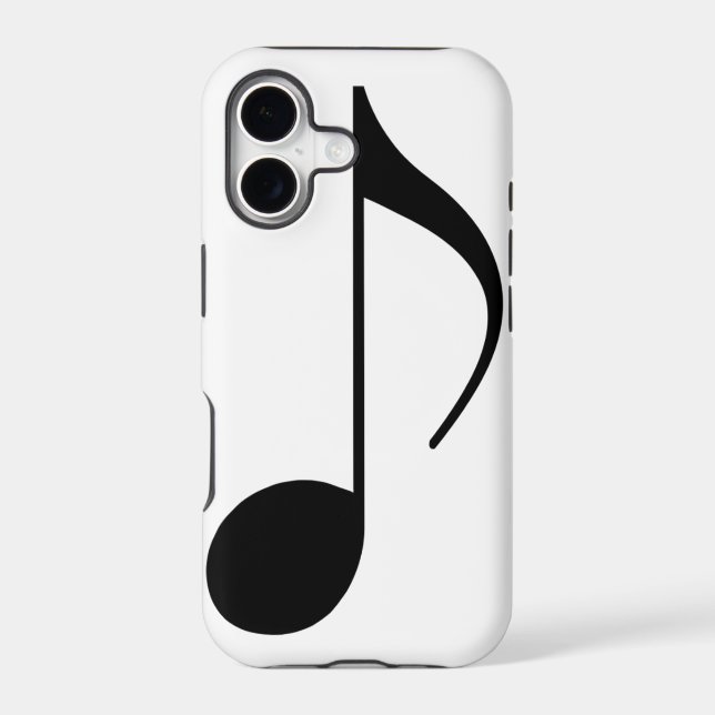 black musical-note iphone case (Back)
