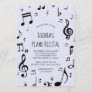 Black Musical Note Piano Recital Invitation