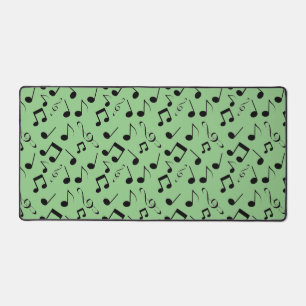 Black Musical Notes bDesign Desk Mat