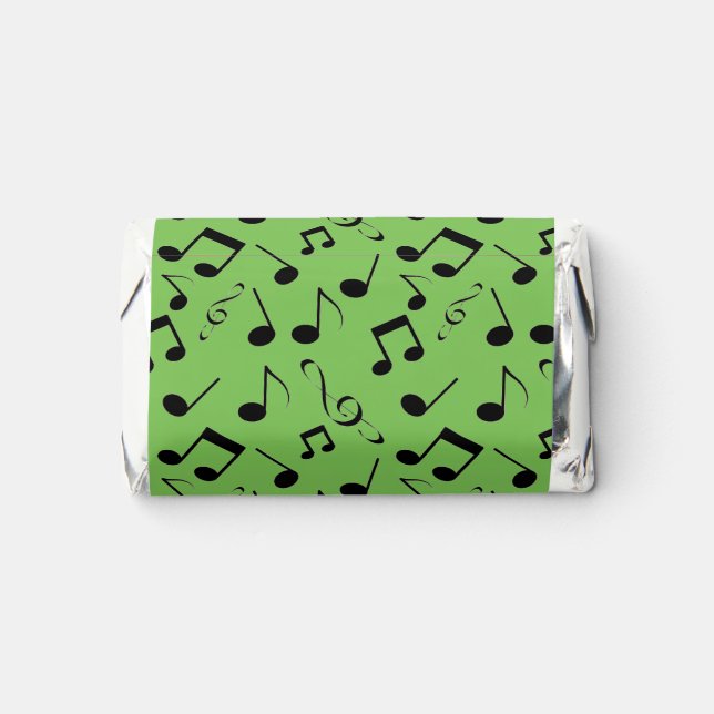 Black Musical Notes Design Hershey's Miniatures (Front)