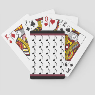 Black Musical Notes Poker Cards