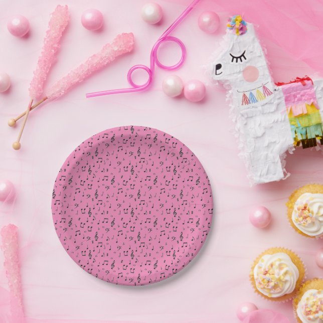Black Musical  Paper Plates (Party)