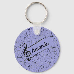 Black Musical personalized   Keychain