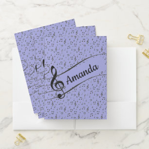 Black Musical personalized Pocket Folder