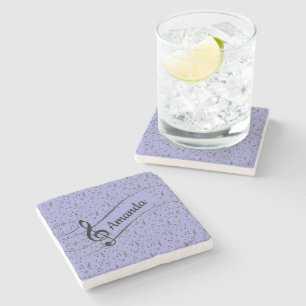 Black Musical personalized Stone Coaster