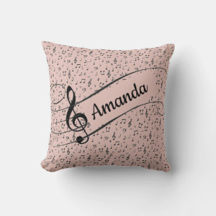 Black Musical personalized Throw Pillow