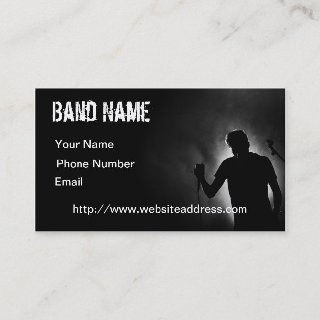 Black Musician Business Card (Front)