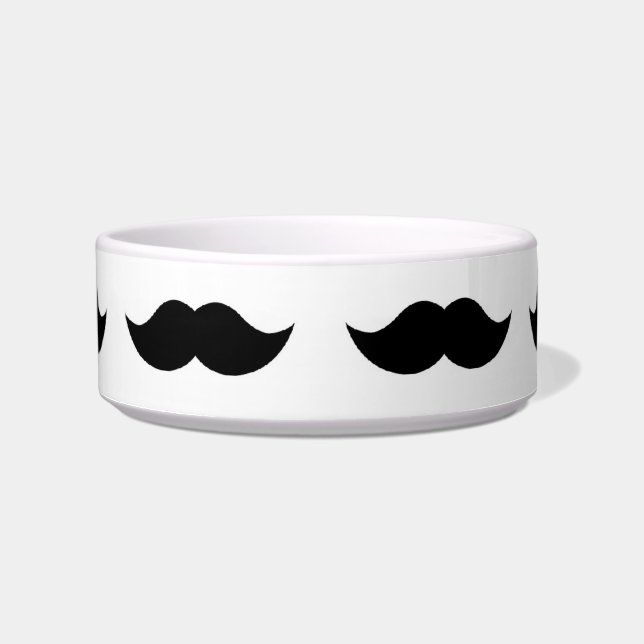 Black Mustache Background Bowl (Front)