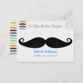 Black Mustache Bizcard Business Card (Front/Back)