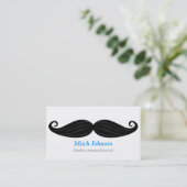 Black Mustache Bizcard Business Card (Standing Front)