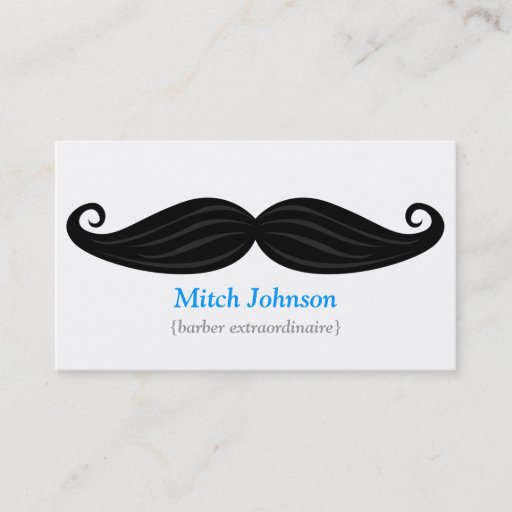 Customizable Black Mustache Bizcard Business Card