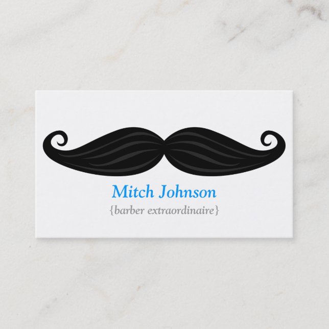 Black Mustache Bizcard Business Card (Front)