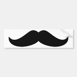 Black Mustache Bumper Sticker
