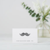 Black Mustache Business Card (Standing Front)