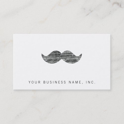 Black Mustache Business Card Template