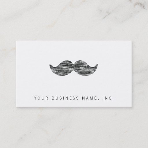 Customizable Black Mustache Business Card Template
